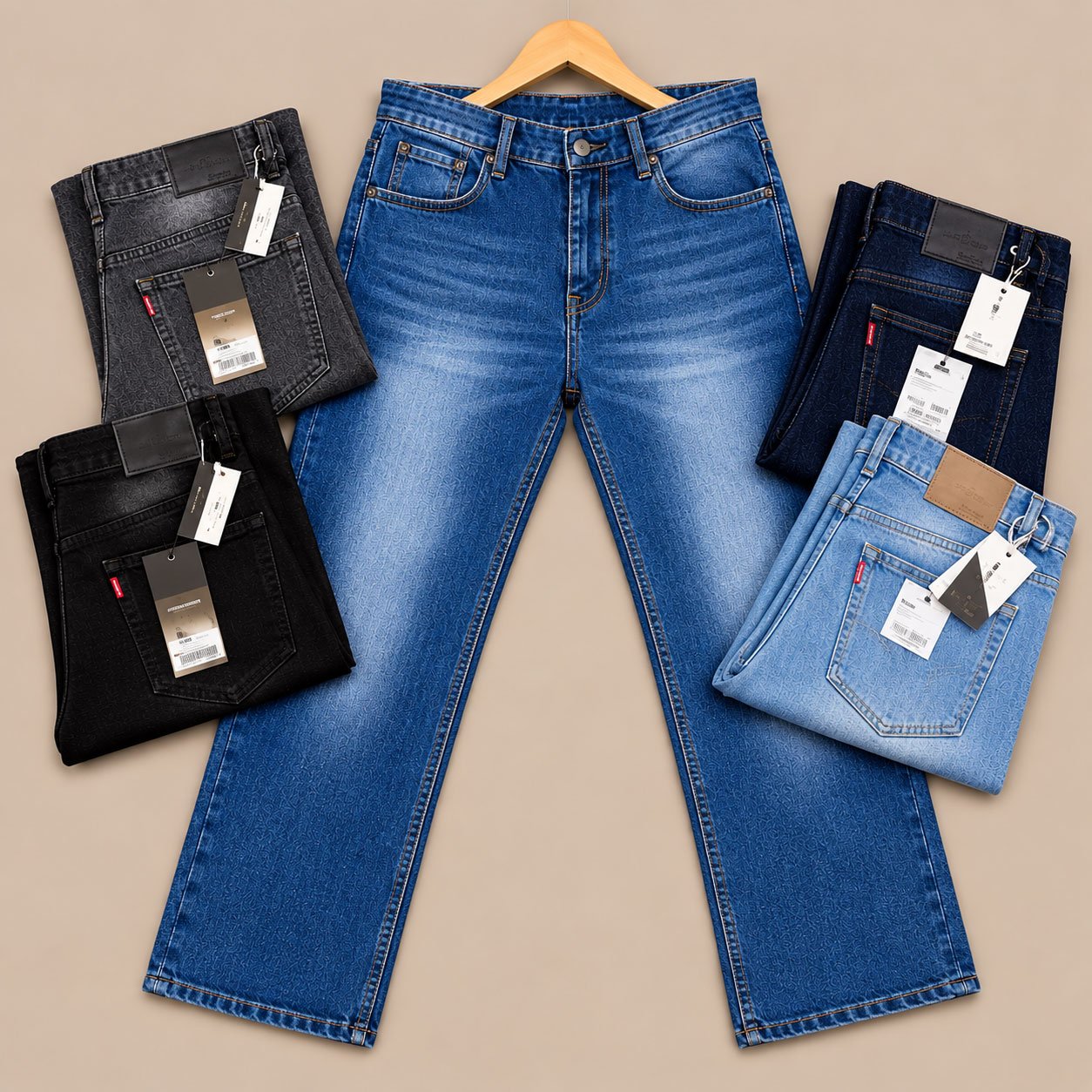 Classic blue denim jeans