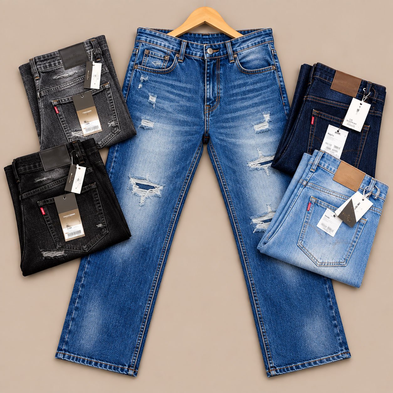 Men's denim collection styling